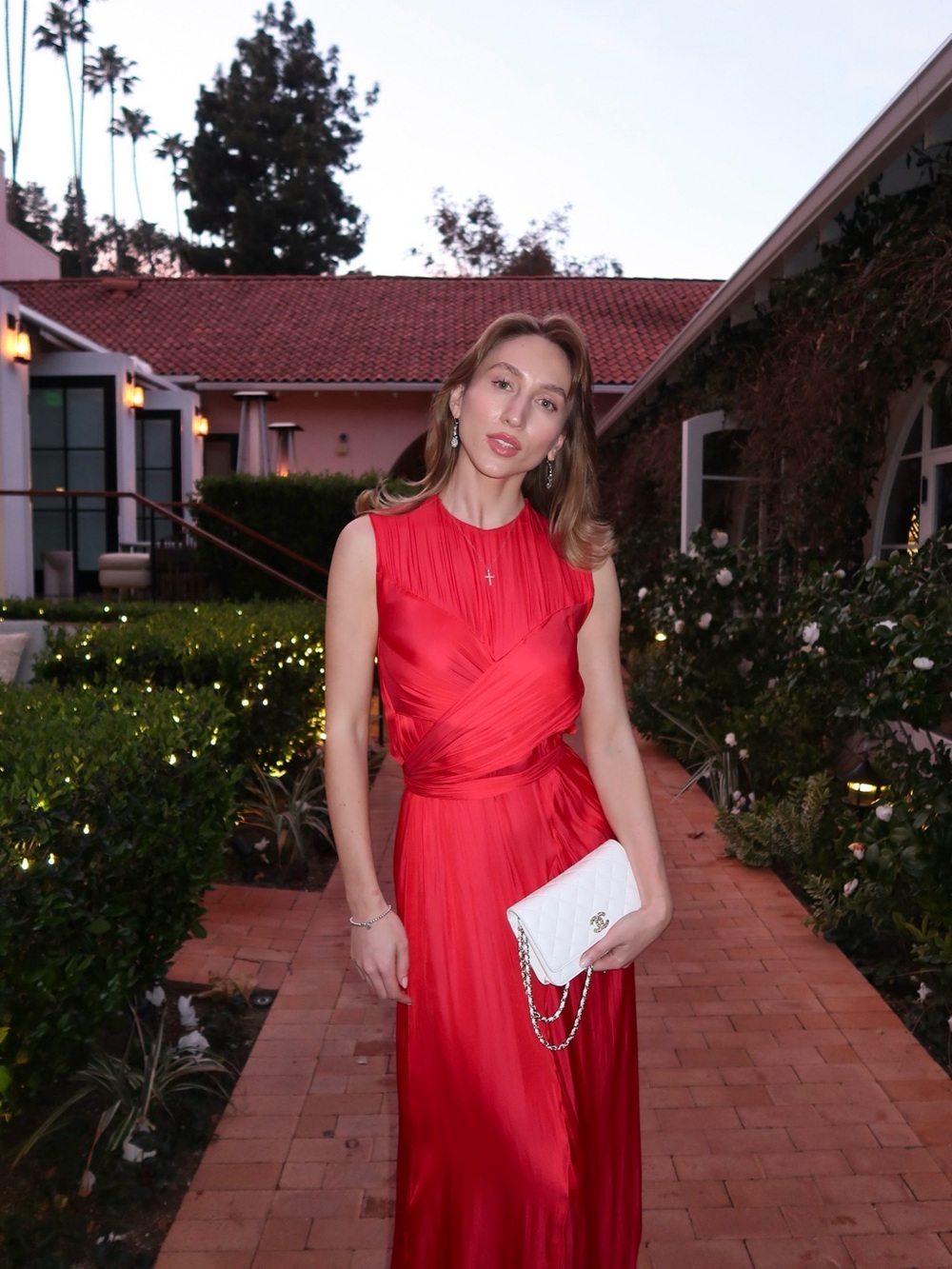 Zara Red Sleeveless Wrap-Style Maxi Dress